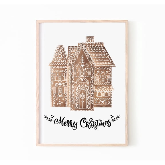 Poster Wall Art, Gingerbread House Poster, Posters Wall Art, Posters, Gingerbread House Poster, Festive Art, Unframed Poster Size 8x12