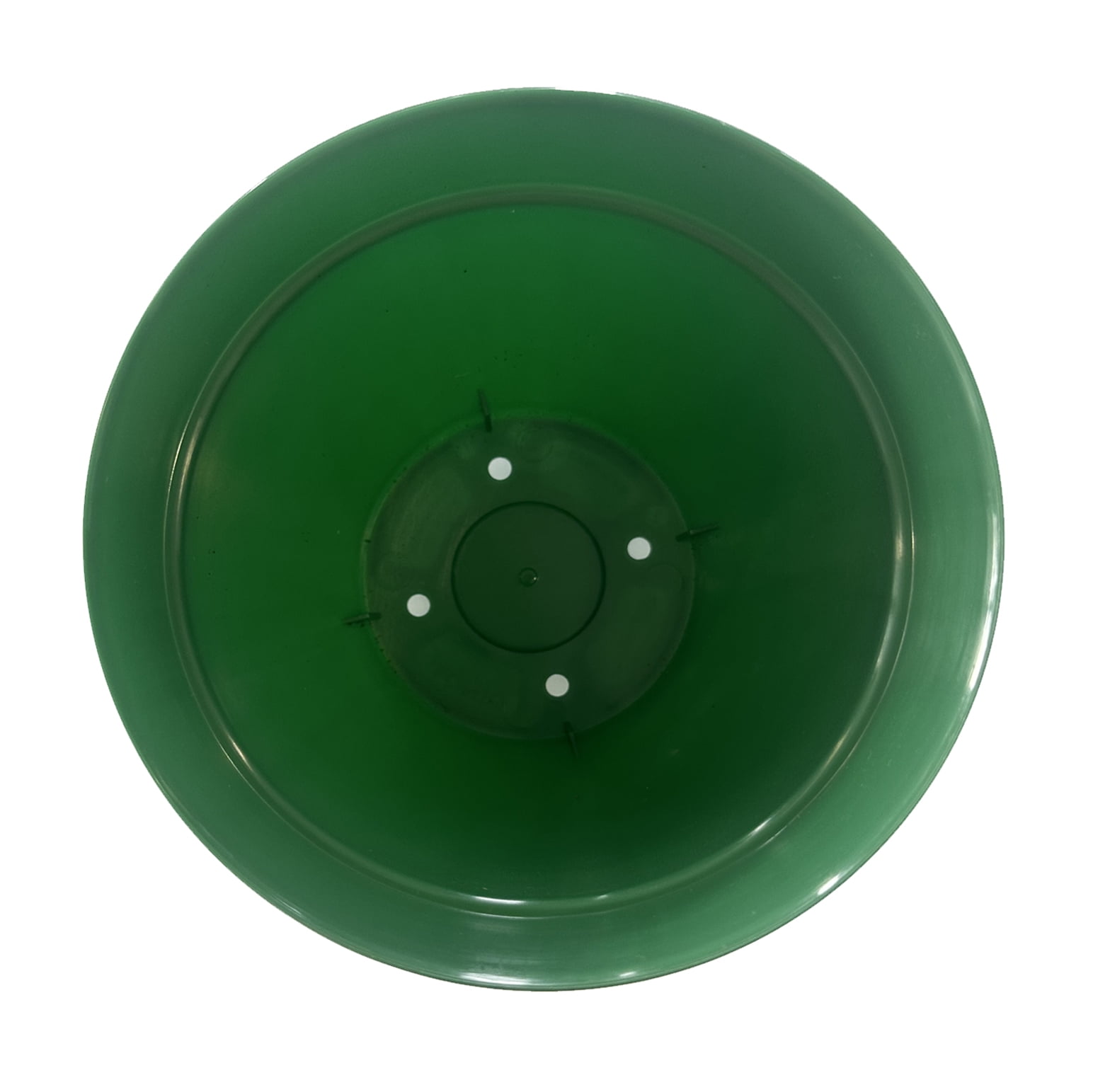 Jacinto Recycled Plastic Planter by Deroma USA, 8 inch Opening Diameter, Green Color