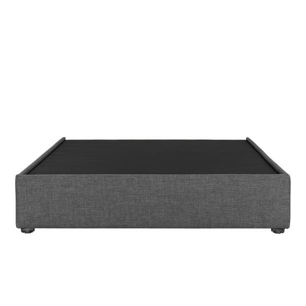 Box Base Cama Individual Gris Oscuro