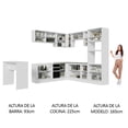 thumbnail image 5 of Cocina Integral Completa Modular Madesa Glamy 504cm BN 01, 5 of 5
