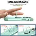 thumbnail image 3 of Elehold Hybrid Rugged Case for iPhone 14 Pro Max with Magnetic Ring Holder Kickstand Hard PC Soft Silicone Anti-Scratch Shockproof Protective Case For iPhone 14 Pro Max 6.7 inch,Green, 3 of 8