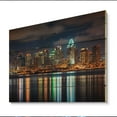 thumbnail image 2 of Designart "Montreal Skyline At Night Urban Elegance" Montreal Print on Natural Pine Wood, 2 of 5