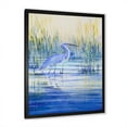 thumbnail image 2 of Designart 'Blue Heron On The Lake Shore' Traditional Framed Art Print, 2 of 4