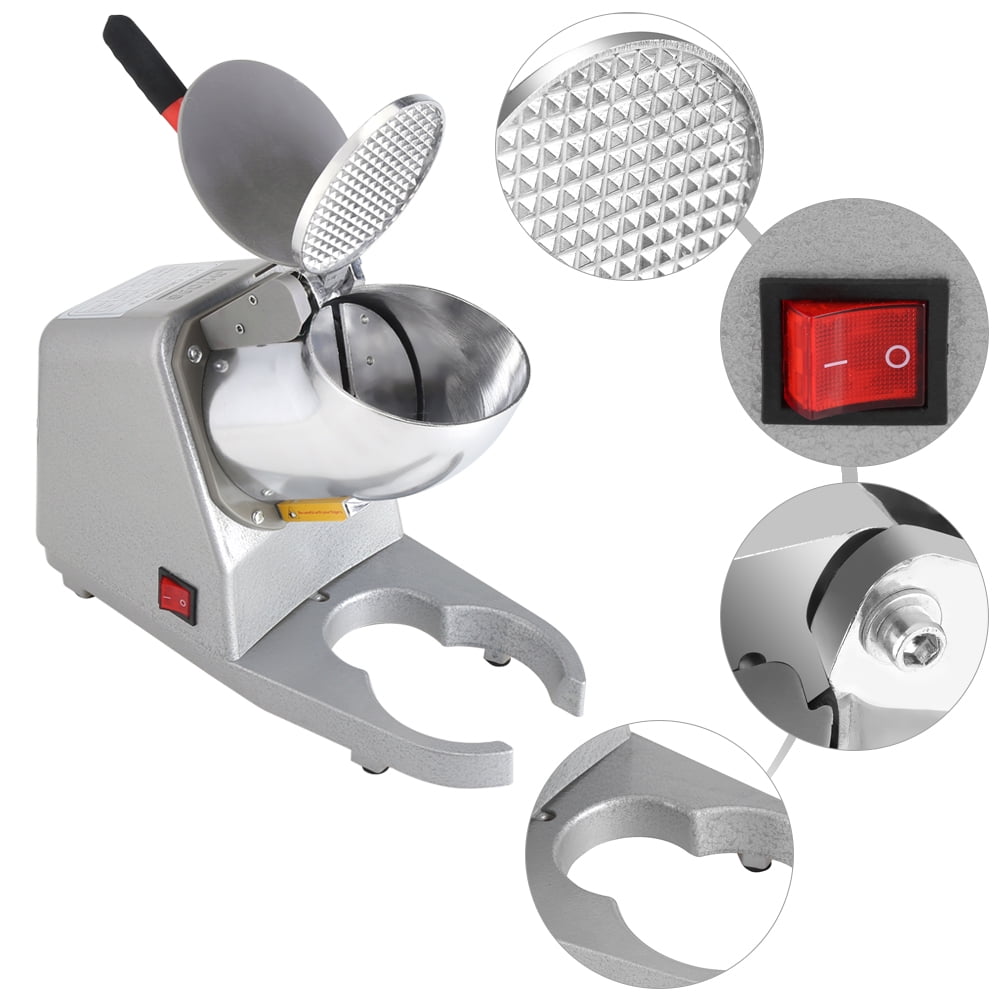 300W Electric Ice Crusher Shaver Machine Snow Cone Maker Shaved Ice Stainless Steel Shaving