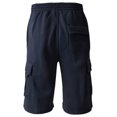 thumbnail image 3 of Hat and Beyond Men's Basic Casual Comfort Fleece Cargo Sweat Shorts with Drawstring, 3 of 5