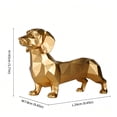 thumbnail image 3 of Gold Dachshund Tray Resin Geometric Dog Decorative Storage Figurine For Keys Remote Holders Home Office Modern Decor, 3 of 9