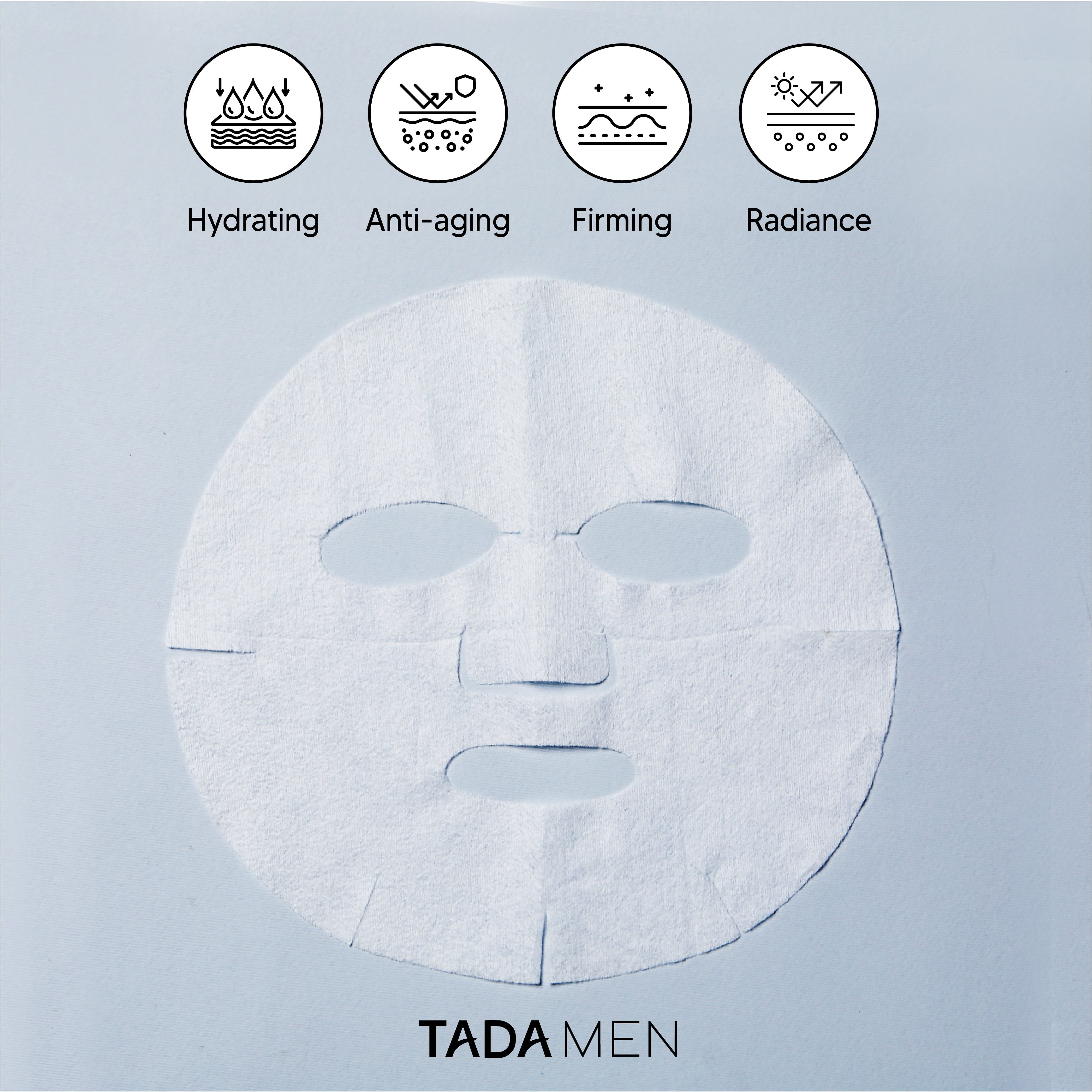 TADA Men 24PK Skin Care for Men, Face Masks Bulk, Korean Face Sheet Mask, Self Care Gifts Bulk (Green Tea & Centella)
