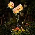 thumbnail image 4 of Led Solar Lights Outdoor Waterproof | 3-Head Garden Stake Lights with Auto On/Off | 27.56 Inch Plastic Pathway Decor for Yard & Patio, 4 of 6