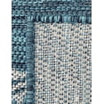thumbnail image 6 of Unique Loom Outdoor Botanical Collection Area Rug - Leaf (13' Square Teal/Ivory), 6 of 6