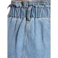 thumbnail image 5 of INSPIRE CHIC Womens Casual Denim Skirt Button Down Belted Below Knee Length Jean Skirts M Light Blue, 5 of 6