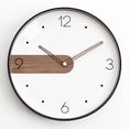 thumbnail image 2 of Reloj de pared decorativo de cuarzo silencioso de 12 pulgadas, digital, de plástico, sin tictac Media tira, 2 of 7