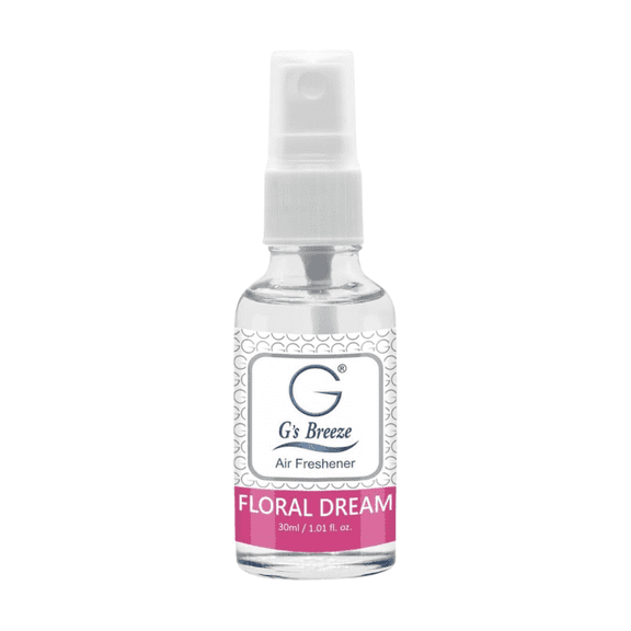 G’s Breeze Floral Dream Air Spray – Rose, lily & jasmine blend for elegant, long-lasting freshness.