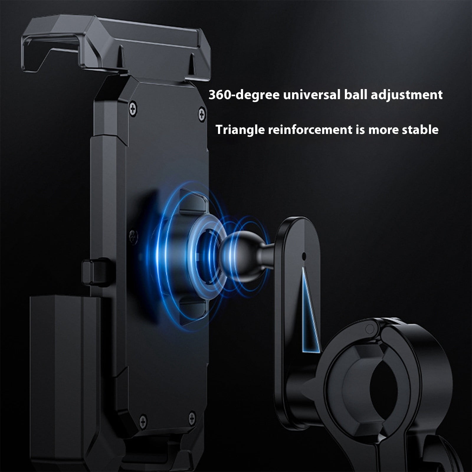 Motorcycle Phone Mount Holder with Sunshade Bike Phone Holder, Motorcycle Handlebar Cellphone Clamp Waterproof