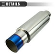 thumbnail image 4 of Punta de escape universal para automóvil Unique Bargains, silenciador de 3 pulgadas de entrada y 4 pulgadas de salida, acero inoxidable azul quemado, 4 of 7