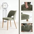 thumbnail image 6 of ENYLAY Nordic Upholstered Dining Chairs, Solid Wood Fabric Set of 4, Green, 6 of 7