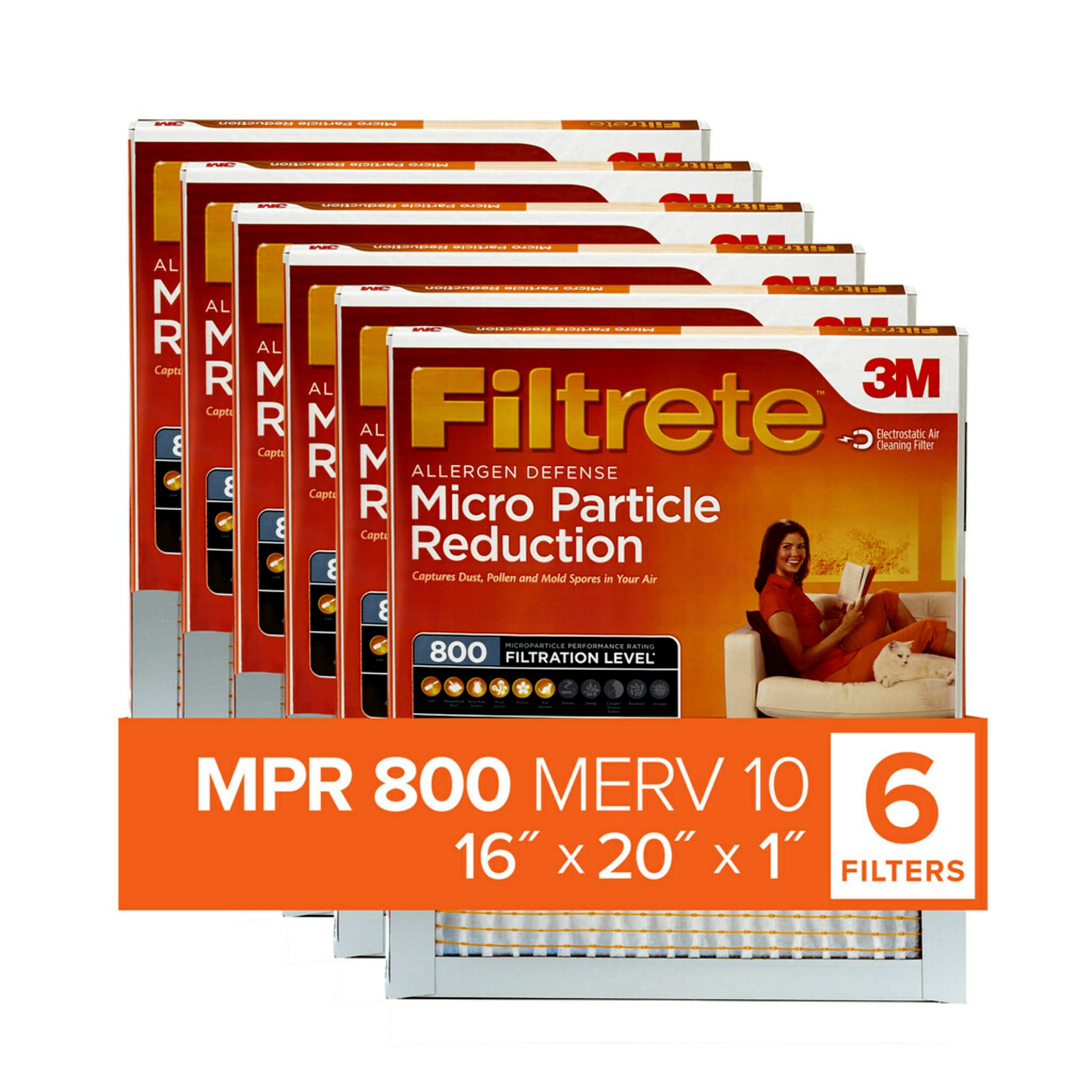 3M Filtrete 16x20x1 Micro Allergen Reduction Air Filter 