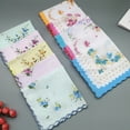 thumbnail image 2 of facefd Cotton Gauze Muslin Square Lovely Gauze Flower Handkerchief Towel Pattern Random, 2 of 6
