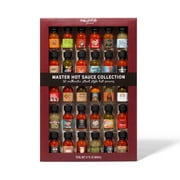 Thoughtfully Gourmet, Master Hot Sauce Collection Sampler Set, Gift Set of 30