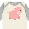 thumbnail image 4 of Inktastic Cute Little Pink Farm Pig Boys or Girls Long Sleeve Baby Bodysuit, 4 of 5