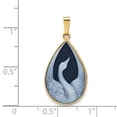 thumbnail image 3 of 14k Yellow Gold 13x20 Swan Agate Cameo Pendant, 3 of 4