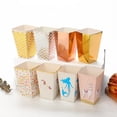 thumbnail image 2 of Cajas de palomitas de maíz de papel para fiesta, palomitas de maíz de oro rosa, bolsa de recuerdo de Sanck, decoración de fiesta de cumpleaños para niños, boda de Navidad, 2 of 4