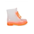thumbnail image 2 of New Women Red Ruby Gum-1 Clear Lace Up Lug Sole Combat Rain Boot, 2 of 6