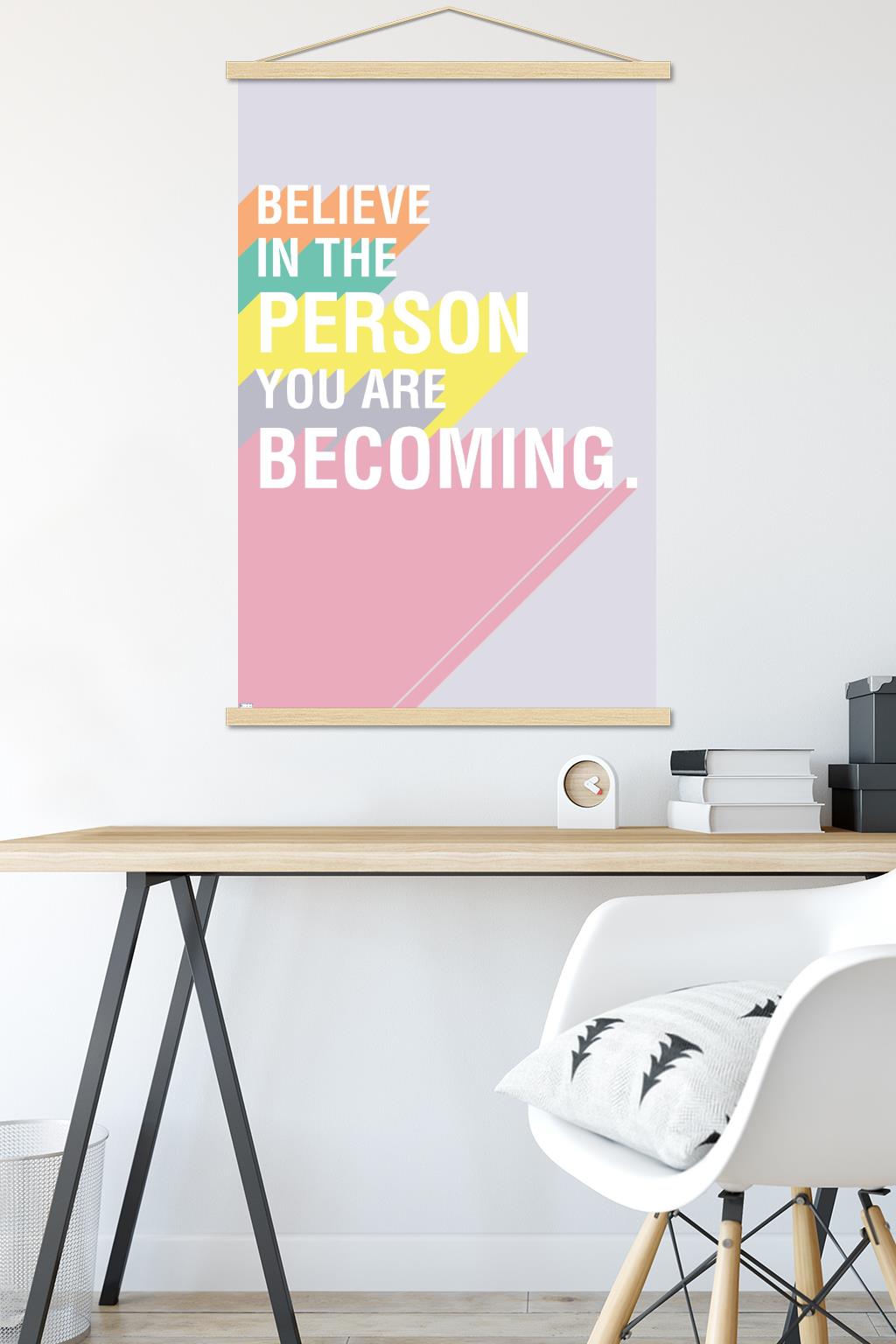 Jenny Redman - Believe Wall Poster with Wooden Magnetic Frame, 22.375" x 34"