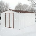 thumbnail image 5 of 10x12 FT Heavy Duty Metal Storage Shed - Outdoor Garden Tool Shed with Secure Locking System & Weather-Resistant Design, 5 of 8