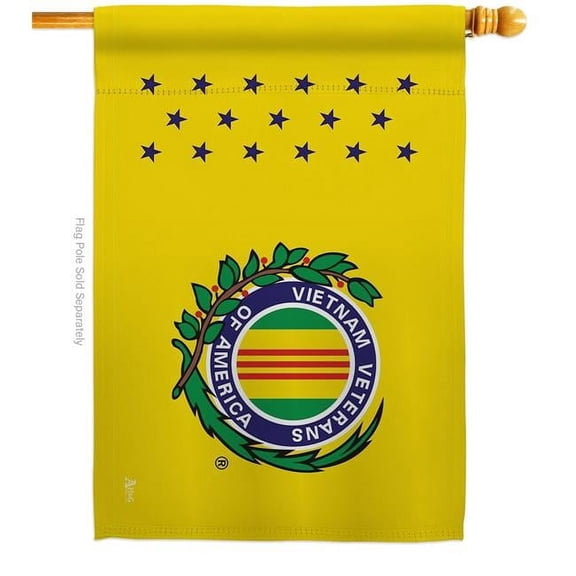 Americana Home & Garden H140362-BO 28 x 40 in. Vietnam War House Flag with Armed Forces Service Double-Sided Decorative Horizontal Flags Decoration Banner Garden Yard Gift