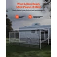 thumbnail image 6 of VEVOR RV Awning Sun Shade Room - Compatible with 18 -19 ft Awnings, RV Awning Sun Shading Room with Door & Ventilated Mesh Windows, Sunproof & Windproof Three-Sided Enclosure Tent for RV Camping, 6 of 9