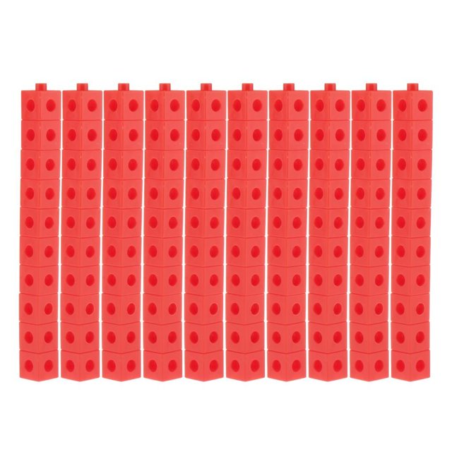 Bloques a para Niños Matemáticas Educativas Enlace Entrelazado Bloques de Juguetes - ABS, Rojo ABS rojo Hugo conteo de enlaces matemáticos