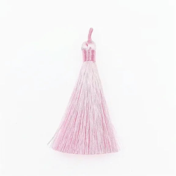 U8MO 7cm Ice Silk Earrings Tassels Trim Pendant for Jewelry Making DIY 31 Colors-4# pink