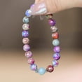 thumbnail image 4 of Layron Serenity Inspirational Breathe Yoga Jewelry Healing Anxiety Bracelet for Women, Purple Imperial Jasper Stones with Moonstone, 4 of 7