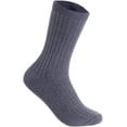 thumbnail image 3 of Lian LifeStyle Men's 6 Pairs Assorted Wool Blend Crew Socks Casual Solid Size 6-9(Random), 3 of 4
