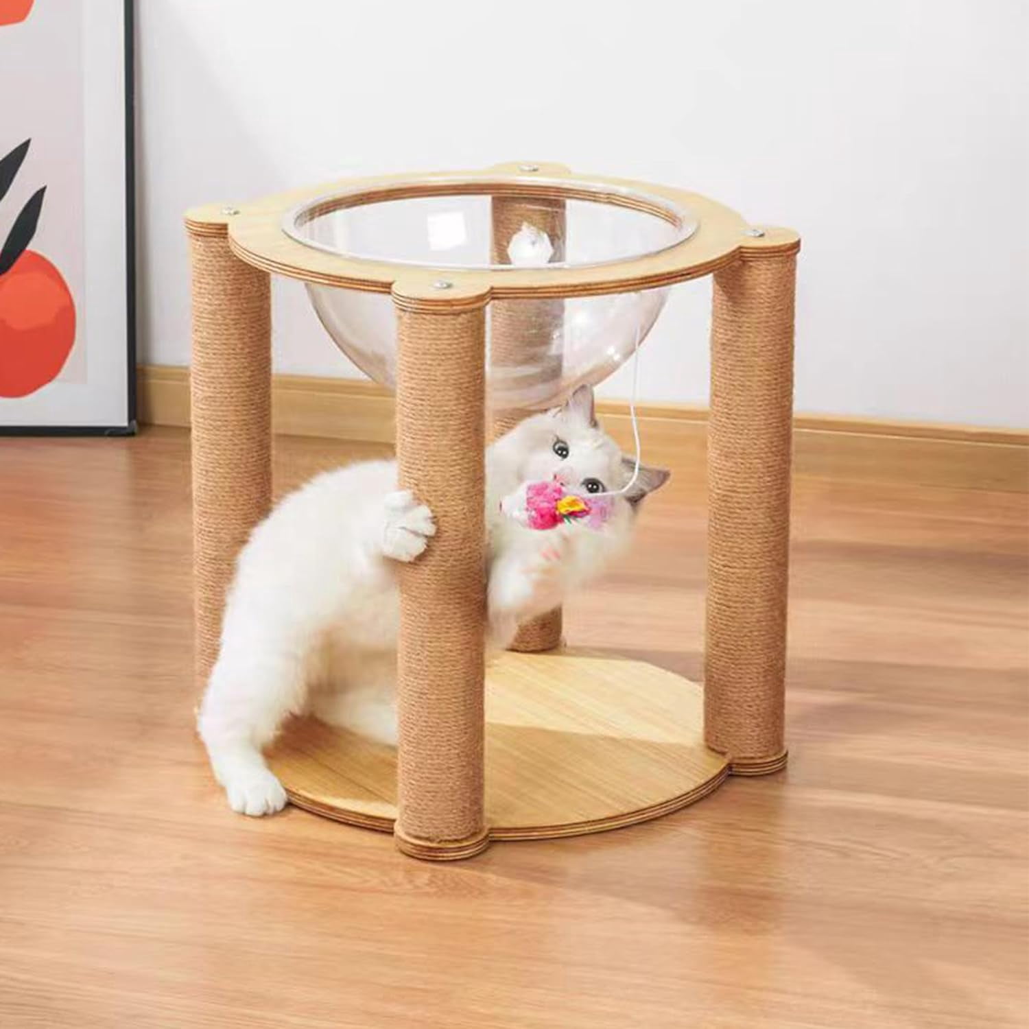 Cat Scratching Post Indoor :15" Tall Cat Scratching Post Indoor,Cat Post Scratcher for Protecting Furniture,Cat Scratch Post Perfect for Small and Medium-Sized Cats,with M8 Screws