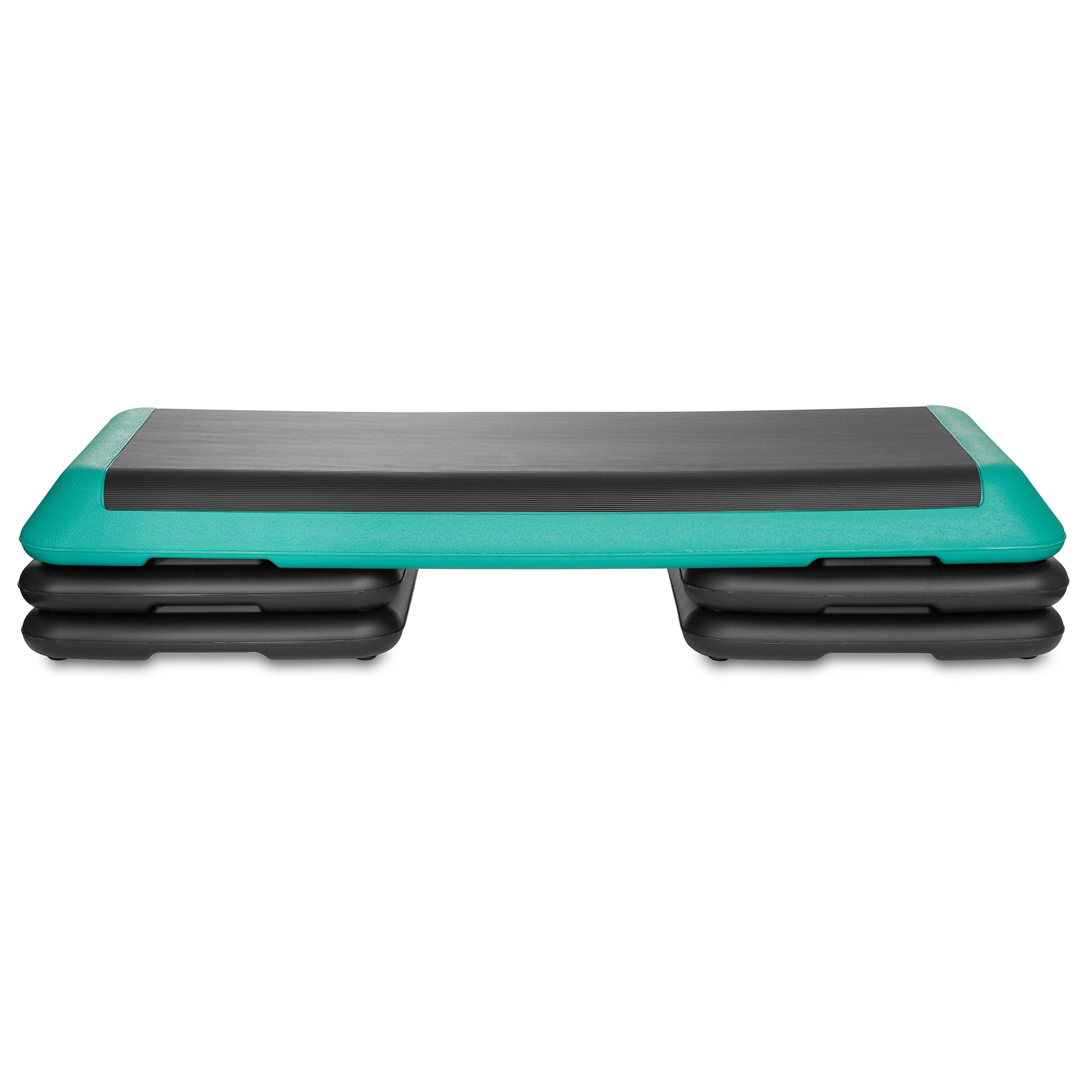 Philosophy Gym Exercise Step Platform, Health Club Size with Adjustable Height and 4 Risers - Green
