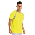 thumbnail image 2 of Yeahdor Mens Swim Shirt UPF 50+ Sun Protection Rash Guard Top Quick Dry Short Sleeve Athletic Running Shirts Yellow S, 2 of 7