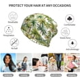 thumbnail image 5 of Yiaed Green Hawaii Palms Print Multifunction Beanie Hats for Women Men Slouchy Knit Beanie Hat Winter Hat Scarf Stretch Skull Cap, 5 of 8