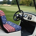 thumbnail image 6 of Pzuqiu Golf Cart Seat Covers Easy to Install Polyester, Compatible with Golf Carts Outdoor, for Ezgo Club Cars, Blue Star, 6 of 10