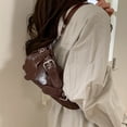 thumbnail image 6 of Slhenay Shoulder Purse for Women, PU Leather Women's Handbag Aesthetic Coquette Shoulder Bag Hobo Punk Trendy Ladies Purse (Coffee), 6 of 7