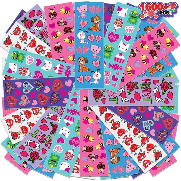 Pegatinas ArtCreativity para San Valentín, 100 hojas, más de 1600 pegatinas