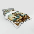 thumbnail image 2 of Ambesonne Nautical Bedding Set 4 Pcs, Vintage Maritime Anchor, Queen, Pale Brown and Soft Blue, 2 of 2