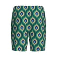 thumbnail image 2 of Lsque Peacock'S Tail Mens Sleep Pajama Shorts,Short Pajama Pants, Cotton Ultra-Soft Knit-X-Large, 2 of 9