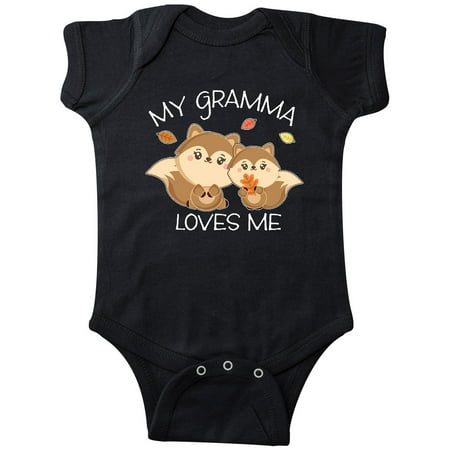 

Inktastic My Gramma Loves Me Cute Squirrels in Autumn Gift Baby Boy or Baby Girl Bodysuit