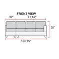 thumbnail image 2 of PonLiving Gray MicroFiber Sectional Sofa, Left Facing Chaise, 74.5"D x 103.5"W x 35"H, 2 of 3