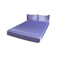 thumbnail image 2 of Queen Size Satin Sheets Set 4 Piece Bed Sheets For Hot Sleepers Deep Pocket Bedding Set For Mattress Up To 16 Inch Brushed Microfiber Bed Sheets L, 2 of 6