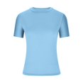 thumbnail image 4 of Womens Basic T Shirts Summer Tops 2025 Crop Short Sleeve Slim Fit Tee Cute Gym Workout Clothes, 4 of 6