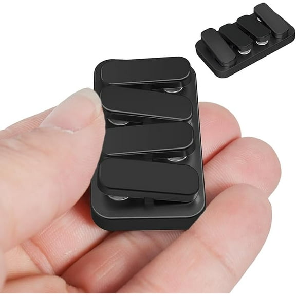 2025 latest Metal Fidget Slider EDC Fidget Clicker Fidget Toys Adults (Matte Black)