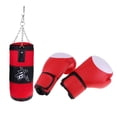 thumbnail image 1 of 1 Par Guantes de Artes marciales Cola + Bolsa de Arena Vacía y Cierre de Cremallera para Entrenamiento de Punchings Rojo 90 Guantes de sacos de arena, 1 of 8
