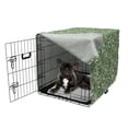 thumbnail image 5 of Plant Watercolor Dog Crate Cover, Close up Scene of Graphic Monstera Leaves, Easy to Use Pet Kennel Cover Small Dogs Puppies Kittens, 7 Sizes, Reseda Green Multicolor, by Ambesonne, 5 of 6